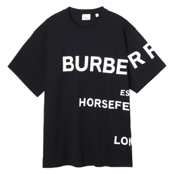 【BURBERRY LONDON ENGLAND】ホースフェリープリント コットン オーバーサイズTシャツ 8040691