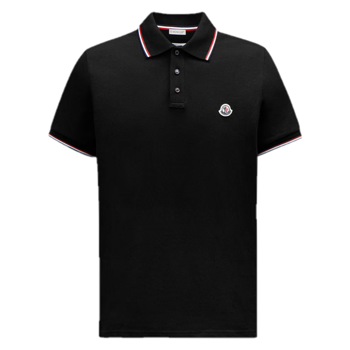 【MONCLER】MAGLIA POLO MANICA CORTA 8A00010 ブラック/ホワイト